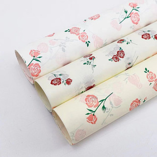 Giấy gói hoa nhăn hoa hồng hàng 38g xấp 20 tờ