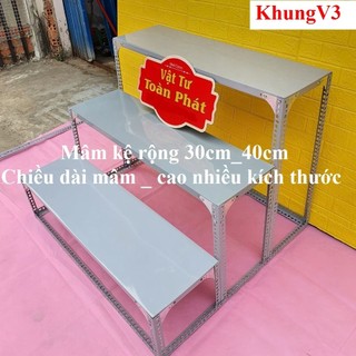 Kệ sắt V lỗ bậc thang V3 x 3cm ( 3 bậc ) nhiều kích thước