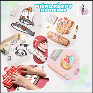Miếng lót chuột có đệm MousePad kê tay bàn phím Capybara Shin Chuột Lang Nước Gấu Rồng Cute