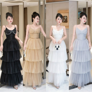 Váy Tafta phối lưới nhiều tầng 640k Sz SML