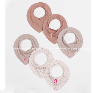 yếm tam giác cotton oganic cao cấp siêu mềm 4 mùa cho bé trai, bé gái