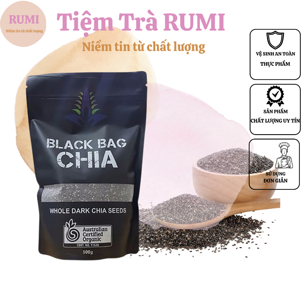 Hạt Chia đen Úc Black Bag Chia 500g