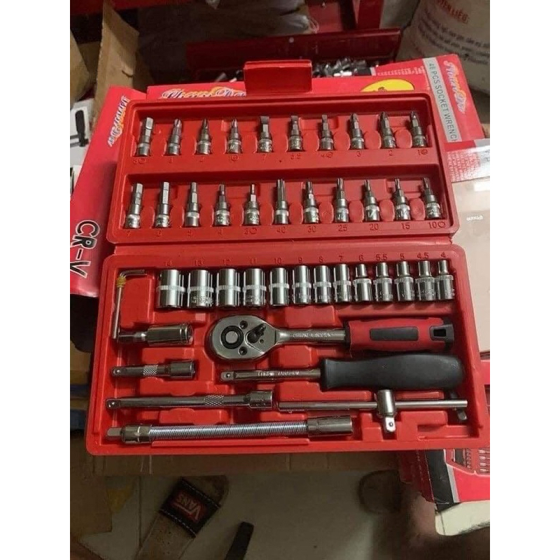 BỘ DỤNG CỤ ĐA NĂNG 46 CHI TIẾT - Bộ dụng cụ 46 chi tiết phù hợp với công việc sửa chữa