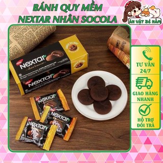 Bánh quy mềm socola nabati nextar hộp 112gr gồm 8 gói - ăn vặt bé nấm