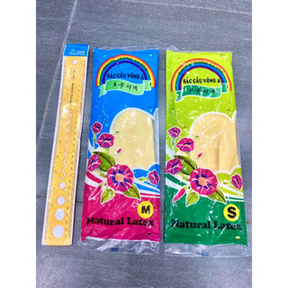 Sỉ 10 đôi găng tay cao su Sắc Cầu Vồng 29cm size M, găng tay rửa bát, rửa chén