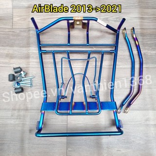 Baga Xe AB AirBlade 2013->2021 Inox Mạ Titan Xanh