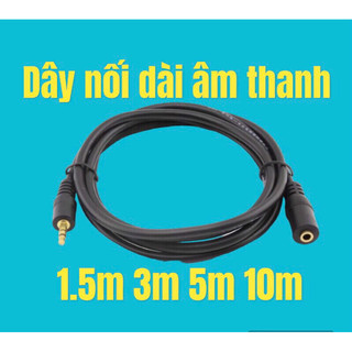 Dây nối dài loa và tai nghe đầu tròn jack 3.5 1.5m - 3m - 5m - dây kéo dài âm thanh