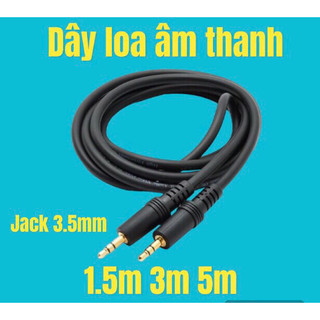 Dây loa âm thanh 1 ra 1 dài 1.5M 3M 5M - dây loa 2 đầu tròn jack 3.5 - VIKI LINK