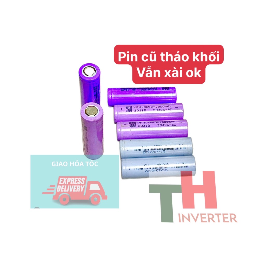 Cell pin 18650 cũ dung lượng 1300 - 2000mAh - cam kết pin còn sử dụng tốt