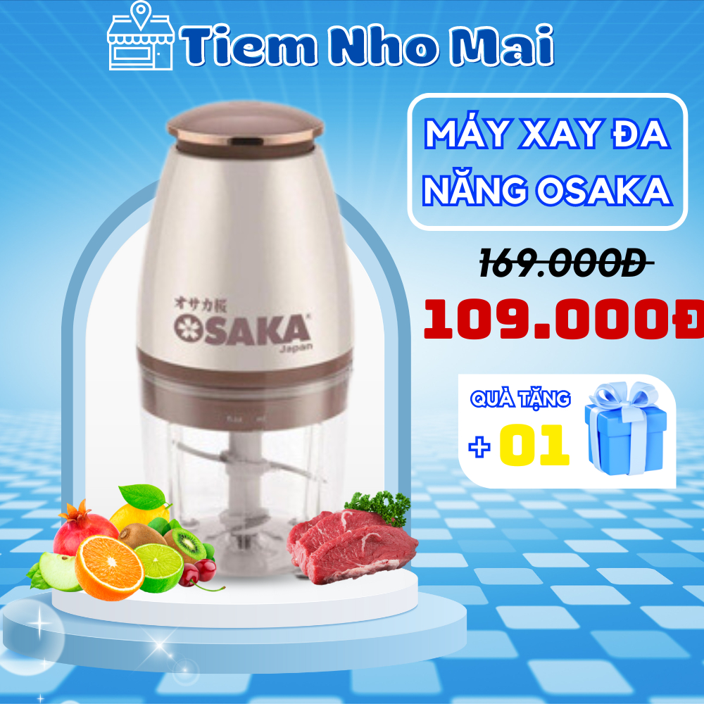 Máy Xay Thịt Osaka Nhật Bản Máy Xay Sinh Tố Cầm Tay Thực Phẩm Nhà Bếp Dung Tích 750ml Công Suất 350W
