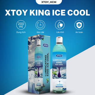 Gel bôi trơn XTOY King ICE COOL hương việt quất 200ml gốc nước tăng khoái cảm kéo dài quan hệ