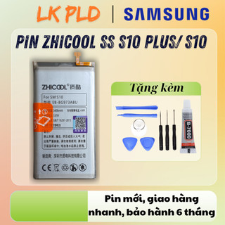 Pin samsung s10 plus, s10 hãng zhicool, dung lượng 4100mah, mã g975, bảo hành 3 tháng. tặng kèm bộ tua vít