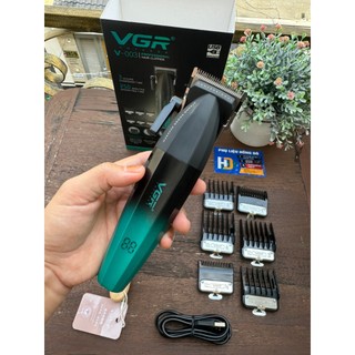  Tông đơ cắt tóc VGR V-003 xanh lá động cơ 9000 vòng lưỡi sứ đã chỉnh lưỡi siêu bén 