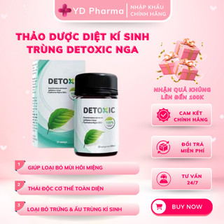 Viên Uống Thảo Dược DETOXIC Nga - Hỗ Trợ Thanh Lọc Cơ Thể, Diệt Ký Sinh Trùng, làm sạch hệ tiêu hoá, tẩy sạch giun sán