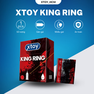 Bao cao su gai XTOY KING RING nhiều gel bôi trơn, hương dâu kéo dài quan hệ