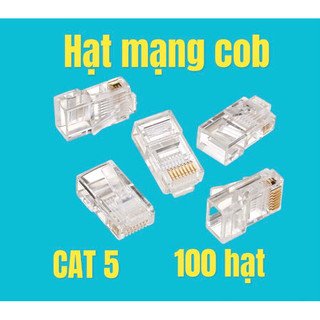 Đầu bấm dây mạng rj45 cob túi 100 hạt - hạt bấm dây mạng cat 5 cat 6