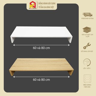 Kệ kê màn hình máy tính góc vuông bằng gỗ, Kệ gỗ kê máy tính laptop KN Home decor KM_MS24 GIÁ XƯỞNG
