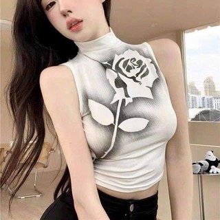 Áo Kiểu Nữ Ba Lỗ Cổ Trụ Croptop Sọc Ngang thoitrangteen00