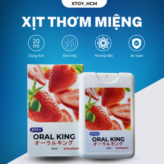 Xịt thơm miệng XTOY Oral King 20ml hương dâu ngọt ngào, thơm miệng, sạch sẽ thơm tho