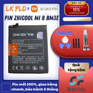 Pin xiaomi mi 8 zhicool, mã pin bm3e, dung lượng 3400mah, bảo hành 3 tháng