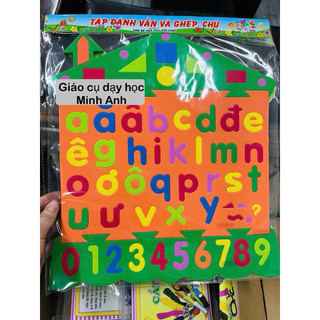 Bảng chữ cái tiếng việt và số bằng xốp