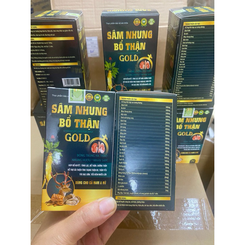 Sâm Nhung Bổ Thận Cordycep Oyster Max Gold - Đông Trùng Hạ Thảo Nhung Hươu Nhân Sâm Giảm Đau Lưng Gi