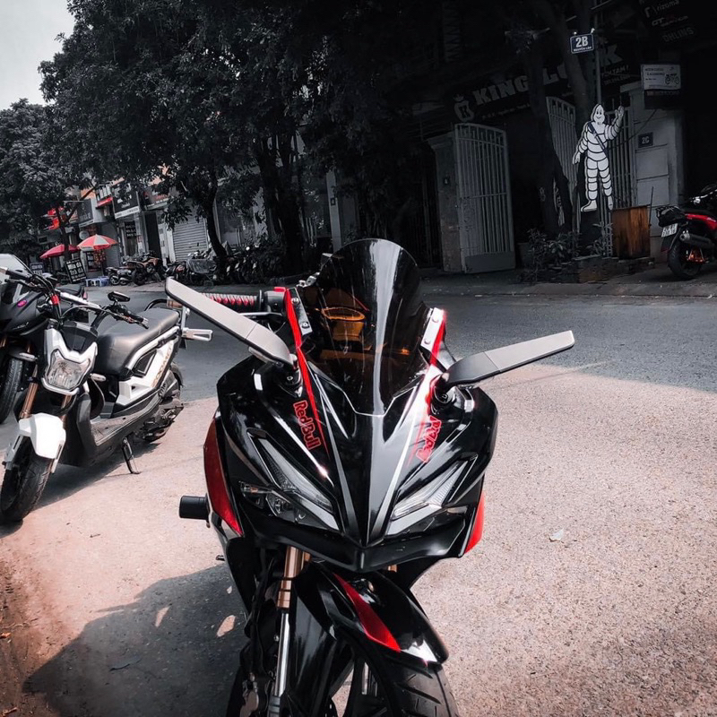 Kính chiếu hậu cánh gió CNC CBR150 GSX150 R15 Nhôm CNC Loại sịn