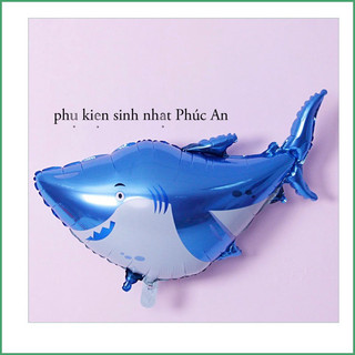 Bóng kiếng cá mập xanh 35cm trang trí sinh nhật