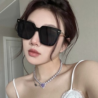 {Tặng khăn} Kính râm gọng vuông cao cấp chống tia UV400 thời trang nam nữ 2024 k148