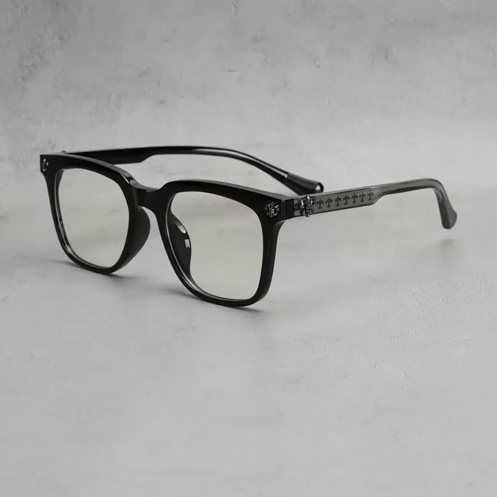  Gọng kính Chrome Heart Morning giả cận mắt chống ánh sáng xanh khung nhựa Carbon Lõi Thép Cao Cấp 