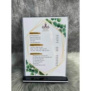 Bảng giá mica dịch vụ spa, tóc, nail mi.... ( thiết kế & in hoàn thiện)