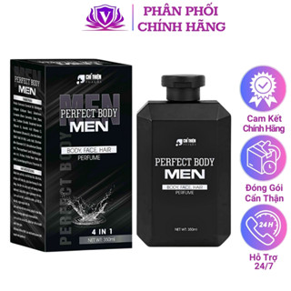 Sữa Tắm Gội Nam 4 in 1 Perfect Body Men Chính Hãng 350ml Hương Nước Hoa Thơm Lâu Tắm Gội Đầu Rửa Mặt Vệ Sinh Vùng Kín