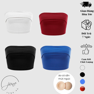 Áo croptop quây ngang CÓ MÚT NGỰC JUNE.SG Áo quây có mút ngực ôm body Tube Top D106
