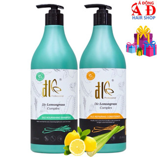 Dầu gội xả thảo dược bồ kết sả chanh ĐL DLE Lemongrass mềm mượt, sạch gàu giảm rụng 750ML