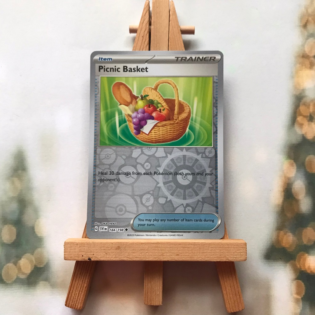 Thẻ hình Pokemon Picnic Basket 184/198 - Lá bài Scarlet & Violet Base Set Uncommon Reverse Holo tiến
