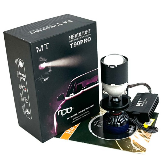 Đèn Pha Led Bi Cầu T90 Pro - 90w Siêu Sáng,Viền Cắt Chống Chói Bảo Hành 12 Tháng Mã SL3