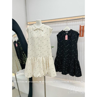 Váy đầm baby doll nữ hoạ tiết nơ dễ thương trẻ trung NH
