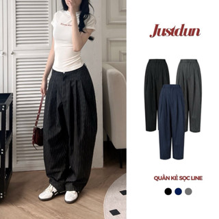 Quần kẻ sọc line ống rộng BLACK STRIPED PANTS H35
