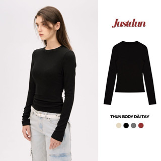 Áo ôm body dài tay basic cotton Justdun D05