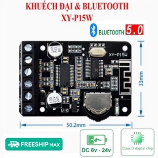 Mạch loa Bluetooth 5.0  2 kênh 15W + 15W chất âm hay, mạch nhỏ gọn DIY chế loa nghe nhạc blutooth xách tay XY-P15W