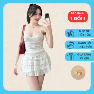 [ship hoả tốc] Chân váy ngắn xếp ly 4 tầng , dáng xòe
