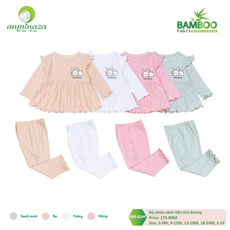 ANMINAZA Bộ dài tay cho bé gái hãng Anminaza