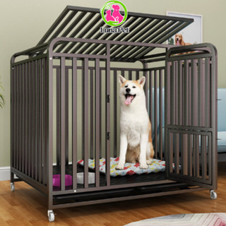 Lồng chó NAN ỐNG DÀY 1.5cm LunaPet CN07 cho chó lớn- Chuồng chó nan ống sơn tĩnh điện