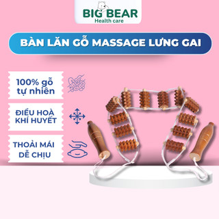 Bàn lăn gỗ massage lưng gai giảm cẳng thẳng mệt mỏi, hỗ trợ vật lý trị liệu