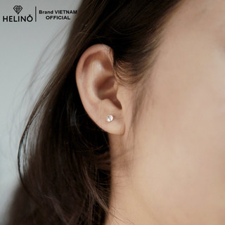 (QUÀ TẶNG) Khuyên tai bạc nữ HELINO nụ đá hạt chấu