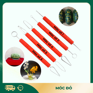 Dụng cụ khắc, cạo vỏ dưa, móc đỏ tỉa dưa, móc thú 2 đầu