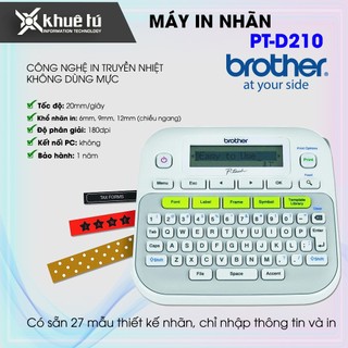 Máy in nhãn Brother PT D210 Tặng kèm Adapter 12V