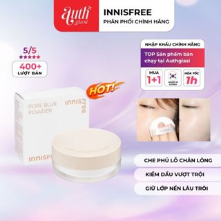 Phấn bột kiềm dầu trắng hồng INNISFREE Pore Blur Powder độ che phủ cao hiệu quả mềm mịn da