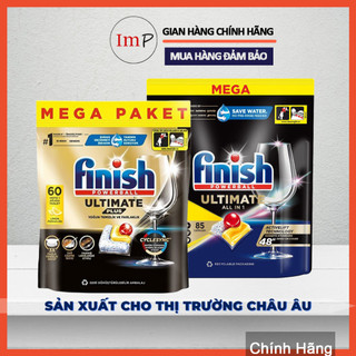 [TRỢ GIÁ THƯƠNG HIỆU] Viên rửa bát Finish Quantum - Ultimate All in 1 - Plus - 12&14+ chức năng rửa siêu sạch  - ImP