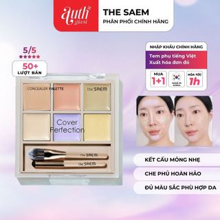 (Kèm Cọ) Bảng Che Khuyết Điểm The Saem Cover Perfection Concealer Palette CKĐ 6 ô